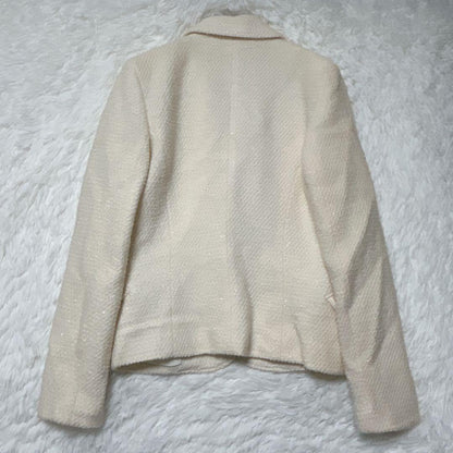 Glamorous Andy Jacket 38 Cashmere Blend Slit Thread Cream Color
