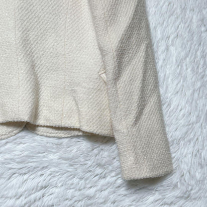 Glamorous Andy Jacket 38 Cashmere Blend Slit Thread Cream Color