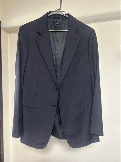 GIORGIO ARMANI Tailored Jacket Navy Stripe