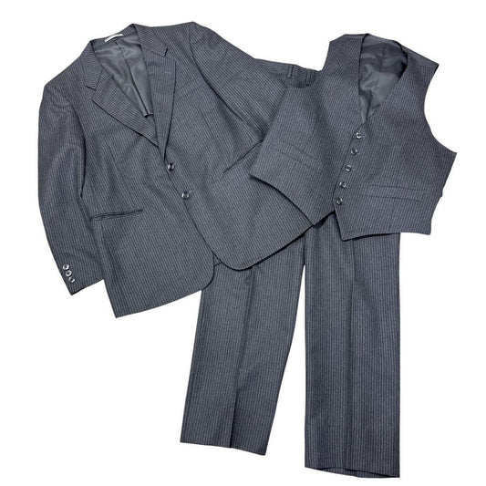 Suit Setup Jacket & Vest & Pants 3 Piece Set Gray 8La
