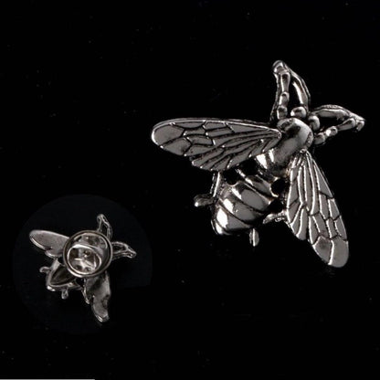 Antique Style Bee Lapel Pin Brooch Pin Badge Alloy Silver Bee