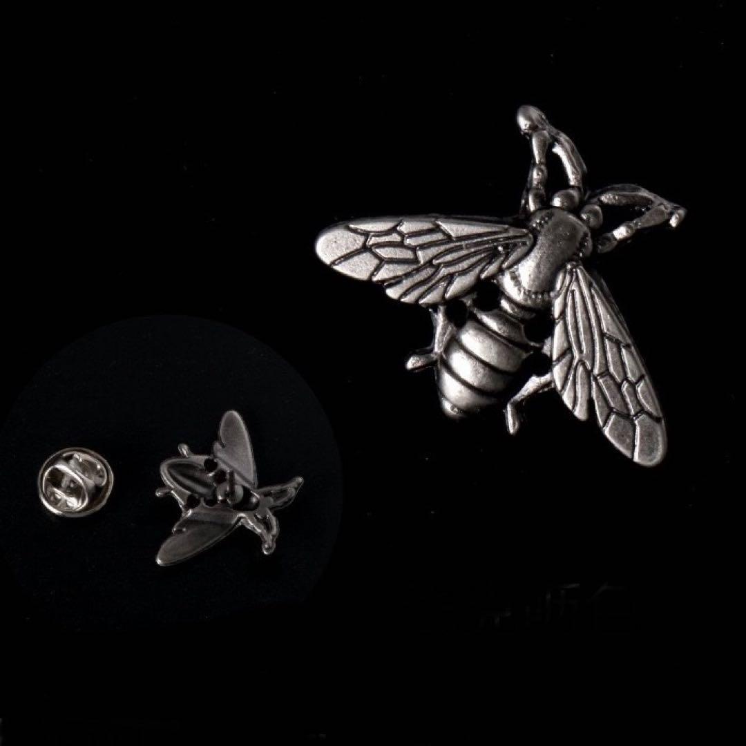 Antique Style Bee Lapel Pin Brooch Pin Badge Alloy Silver Bee