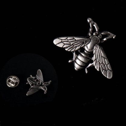 Antique Style Bee Lapel Pin Brooch Pin Badge Alloy Silver Bee