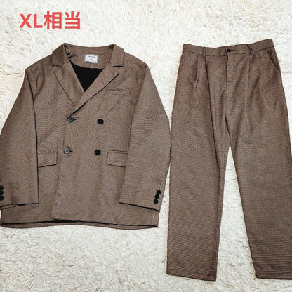 Setup suit double button houndstooth pattern oversize XL equivalent