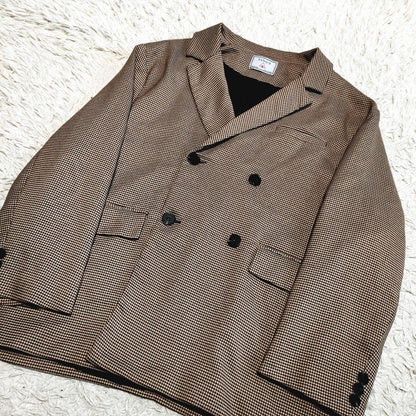 Setup suit double button houndstooth pattern oversize XL equivalent