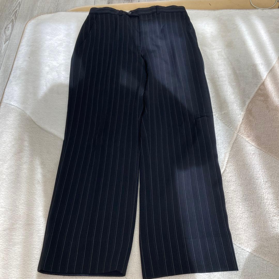 Giorgio Armani Italian black striped suit