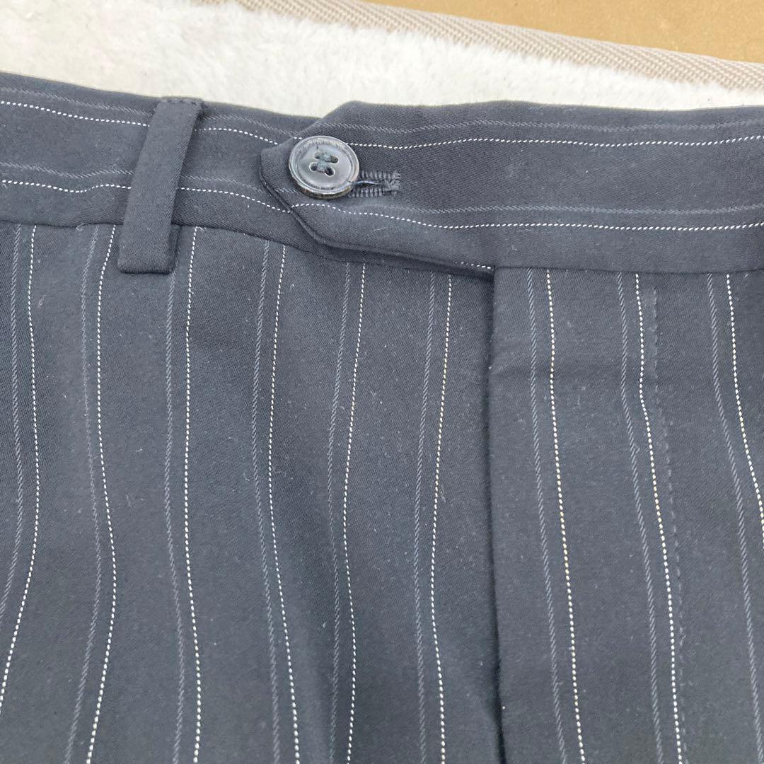 Giorgio Armani Italian black striped suit