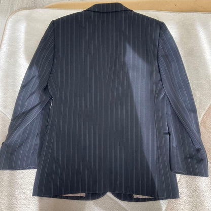 Giorgio Armani Italian black striped suit
