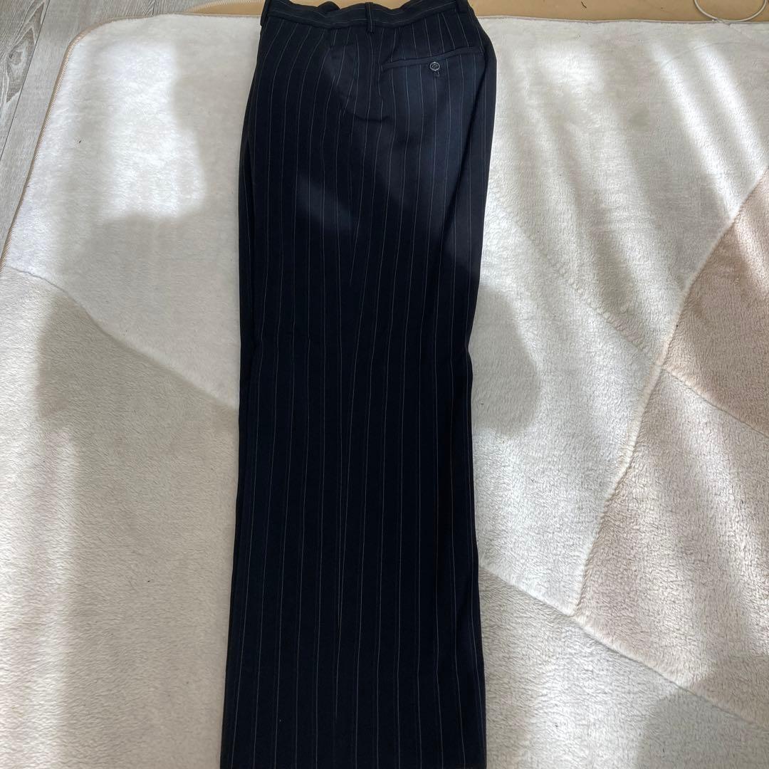 Giorgio Armani Italian black striped suit