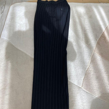 Giorgio Armani Italian black striped suit