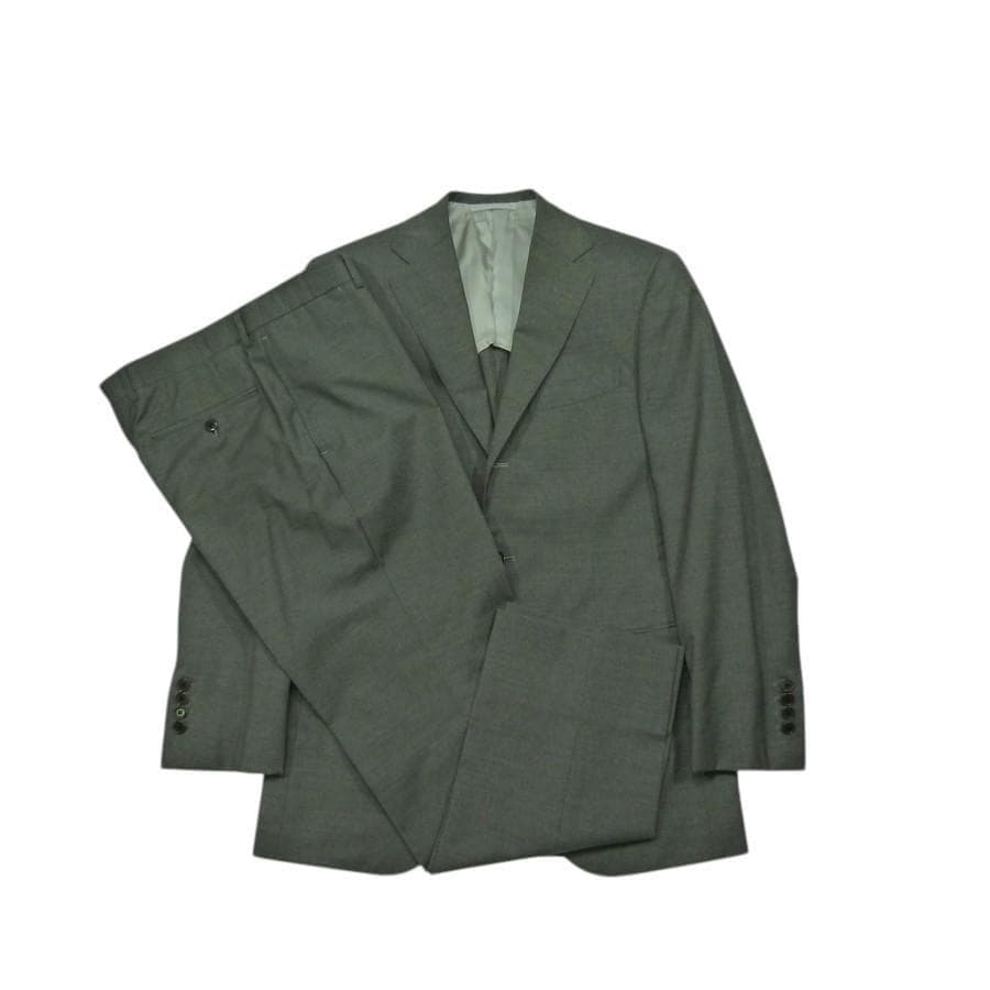 BEAMS F Single 3 Button Step Return Suit Gray 95