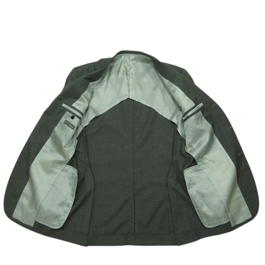 BEAMS F Single 3 Button Step Return Suit Gray 95