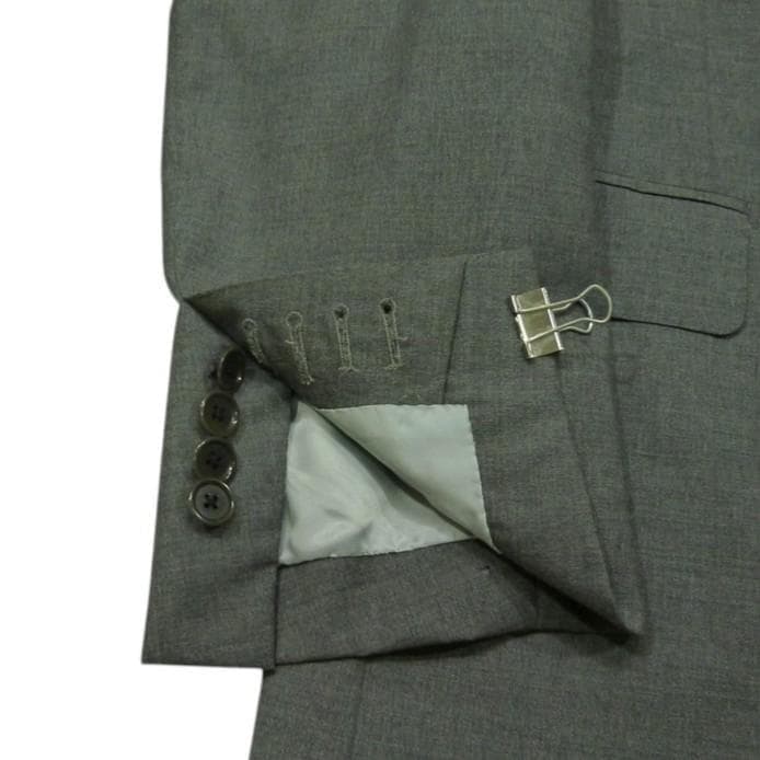 BEAMS F Single 3 Button Step Return Suit Gray 95