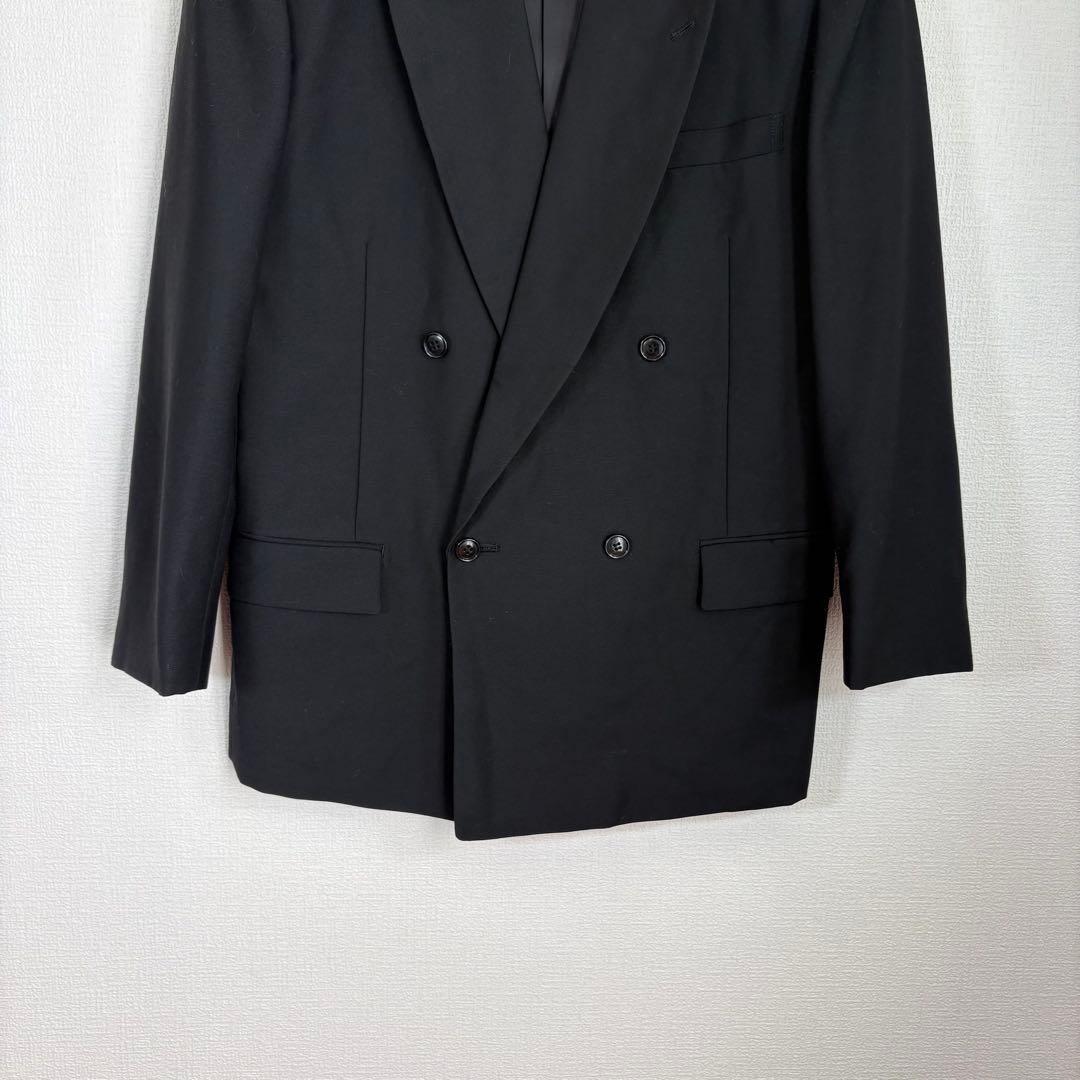 Vintage Sanyo Shokai Double Setup Black Wool Retro 90s