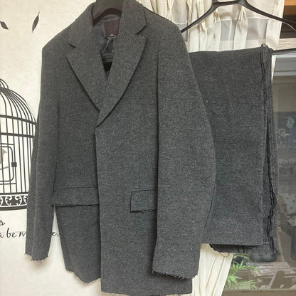 TAKEO KIKUCHI Gray Casual Suit Jacket L Pants M