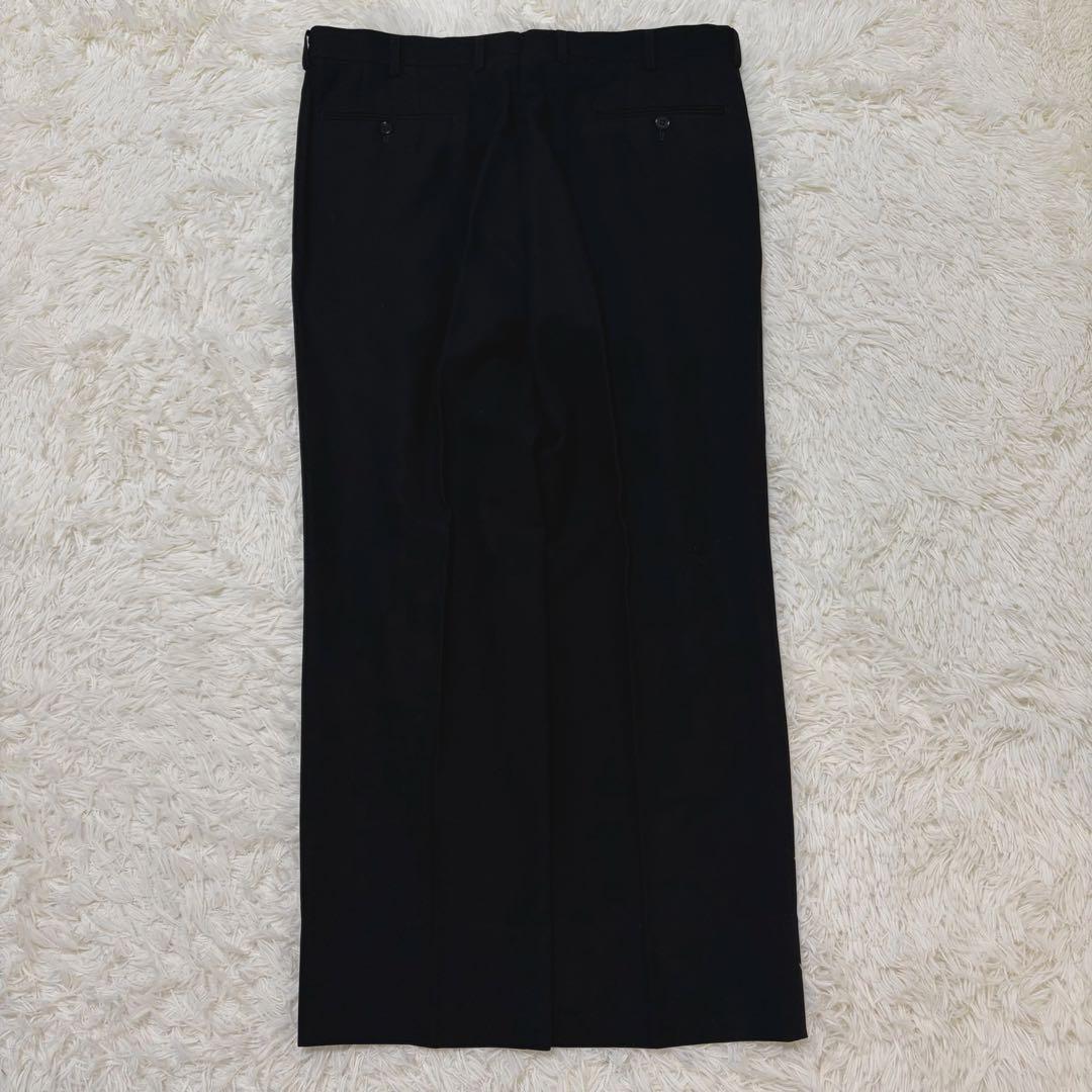 [vintage] Double-breasted black setup suit adjuster XL