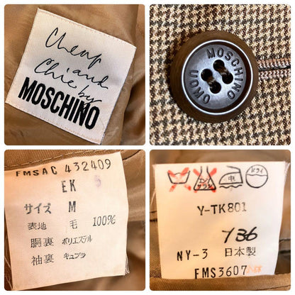Rare MOSCHINO UOMO Vintage Setup Cubs Hem M Made in Japan