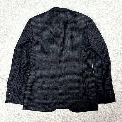 [Extremely Good Condition] Emporio Armani M Line Tailored Jacket Black All Over Pattern L