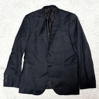 [Extremely Good Condition] Emporio Armani M Line Tailored Jacket Black All Over Pattern L
