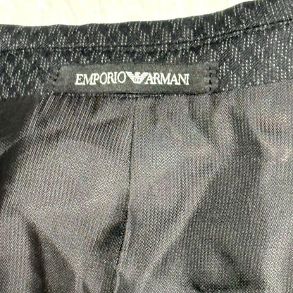 [Extremely Good Condition] Emporio Armani M Line Tailored Jacket Black All Over Pattern L
