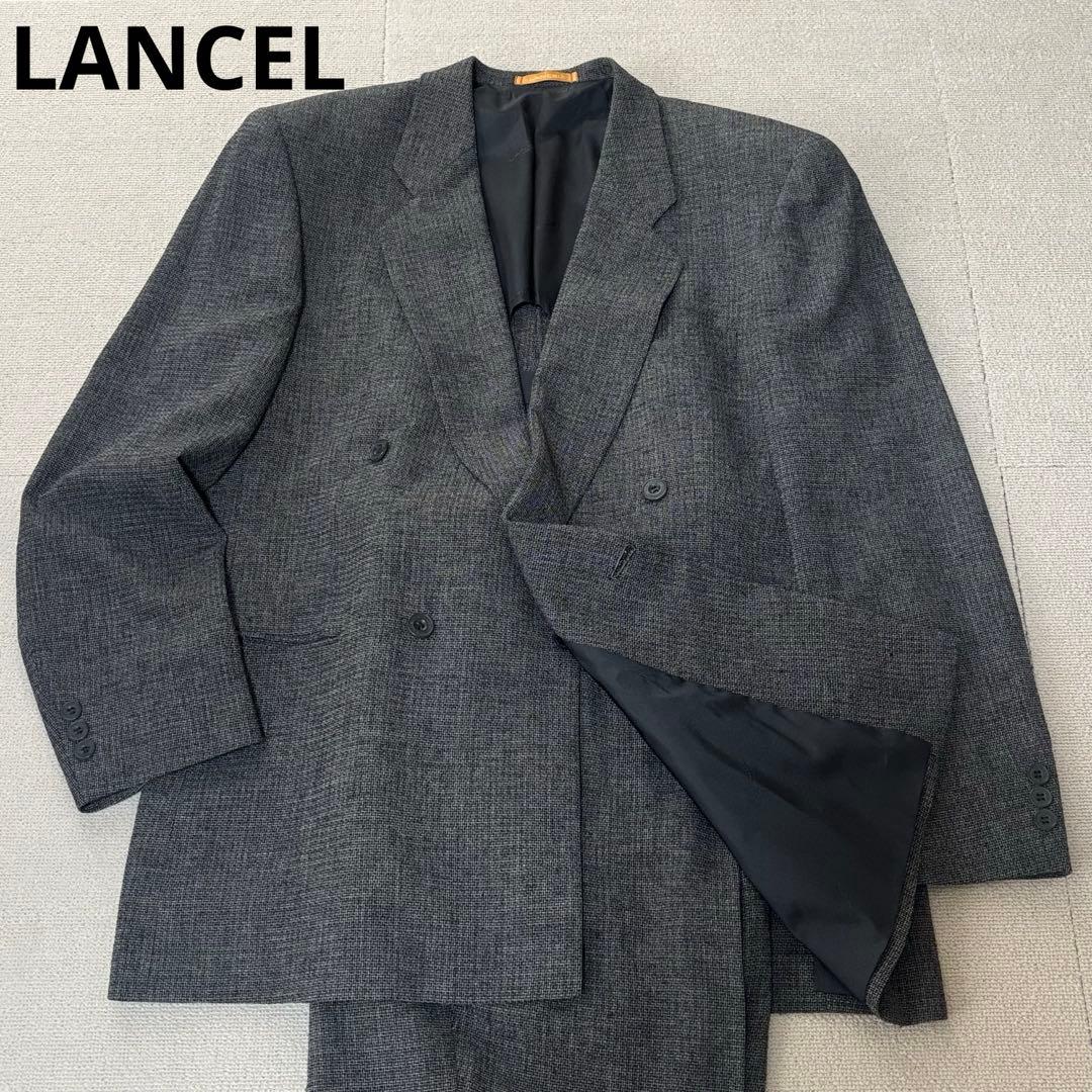 LANCEL Vintage Suit Linen Double Setup Made in Japan