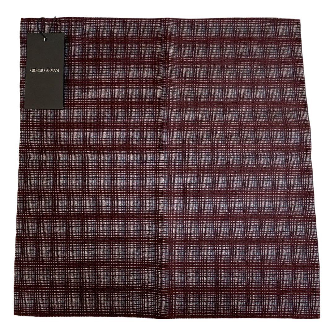 GIORGIO ARMANI Dead Stock Black Tag Made in Italy Pocket Square