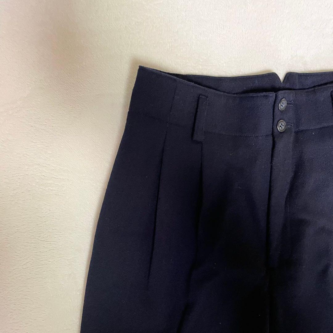 Vintage｜90’s Wool Navy Blue Setup Double Suit Gold Buttons