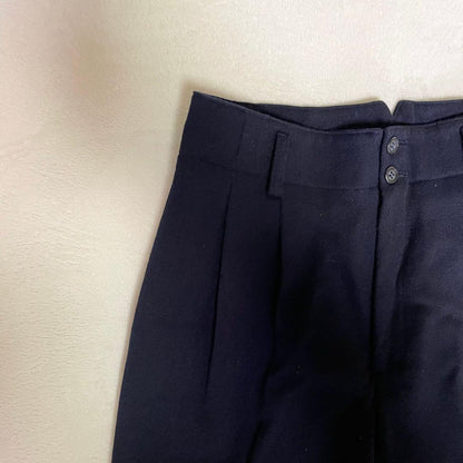 Vintage｜90’s Wool Navy Blue Setup Double Suit Gold Buttons
