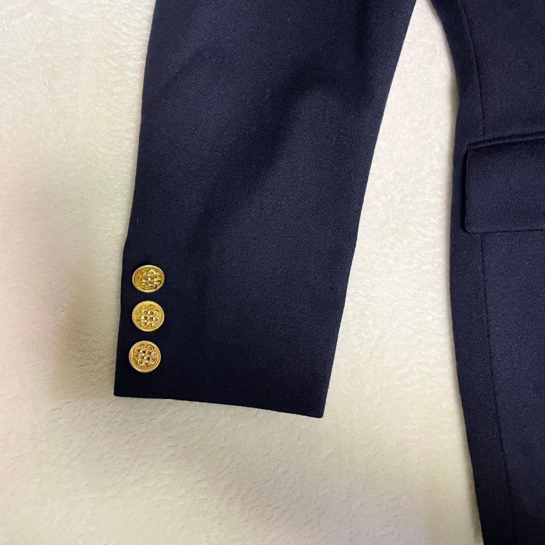 Vintage｜90’s Wool Navy Blue Setup Double Suit Gold Buttons