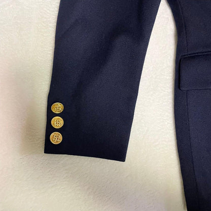 Vintage｜90’s Wool Navy Blue Setup Double Suit Gold Buttons