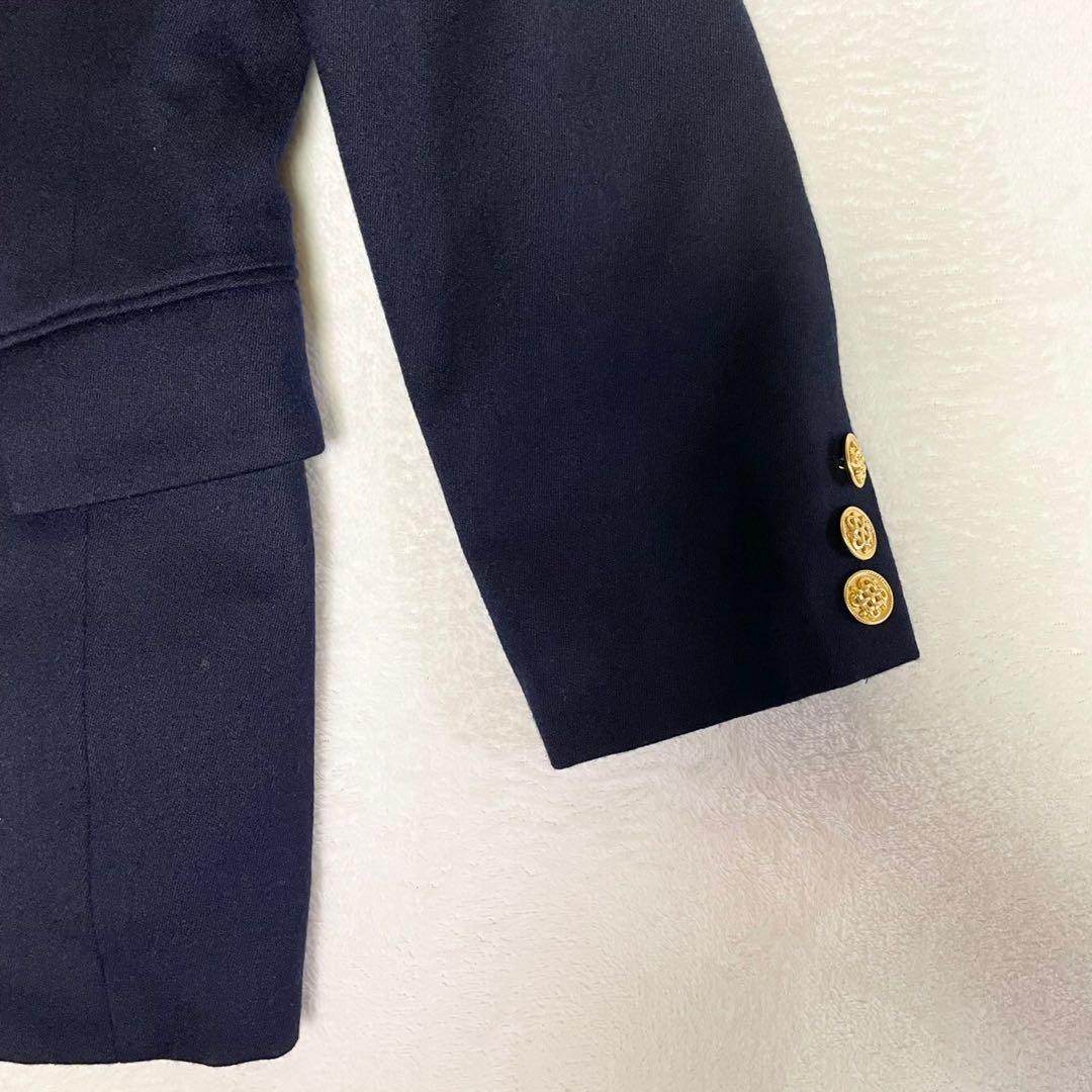 Vintage｜90’s Wool Navy Blue Setup Double Suit Gold Buttons