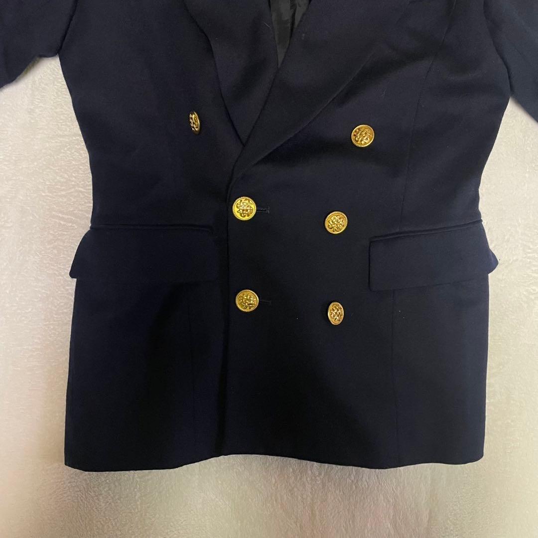 Vintage｜90’s Wool Navy Blue Setup Double Suit Gold Buttons