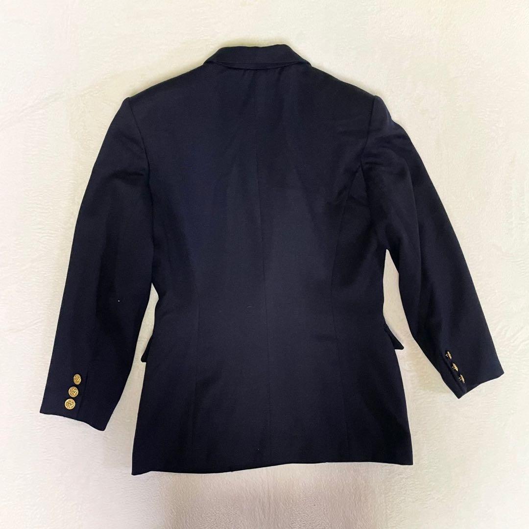 Vintage｜90’s Wool Navy Blue Setup Double Suit Gold Buttons