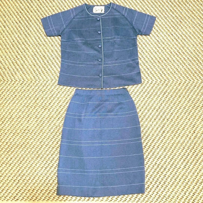 Price reduction! Old clothes 1950-60 vintage knit skirt setup