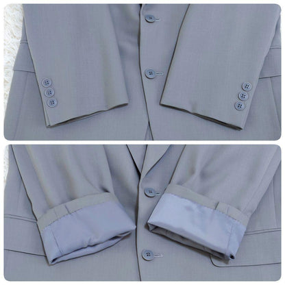 Battista Curti Vintage Suit Unlined Gray Made in Japan L equivalent