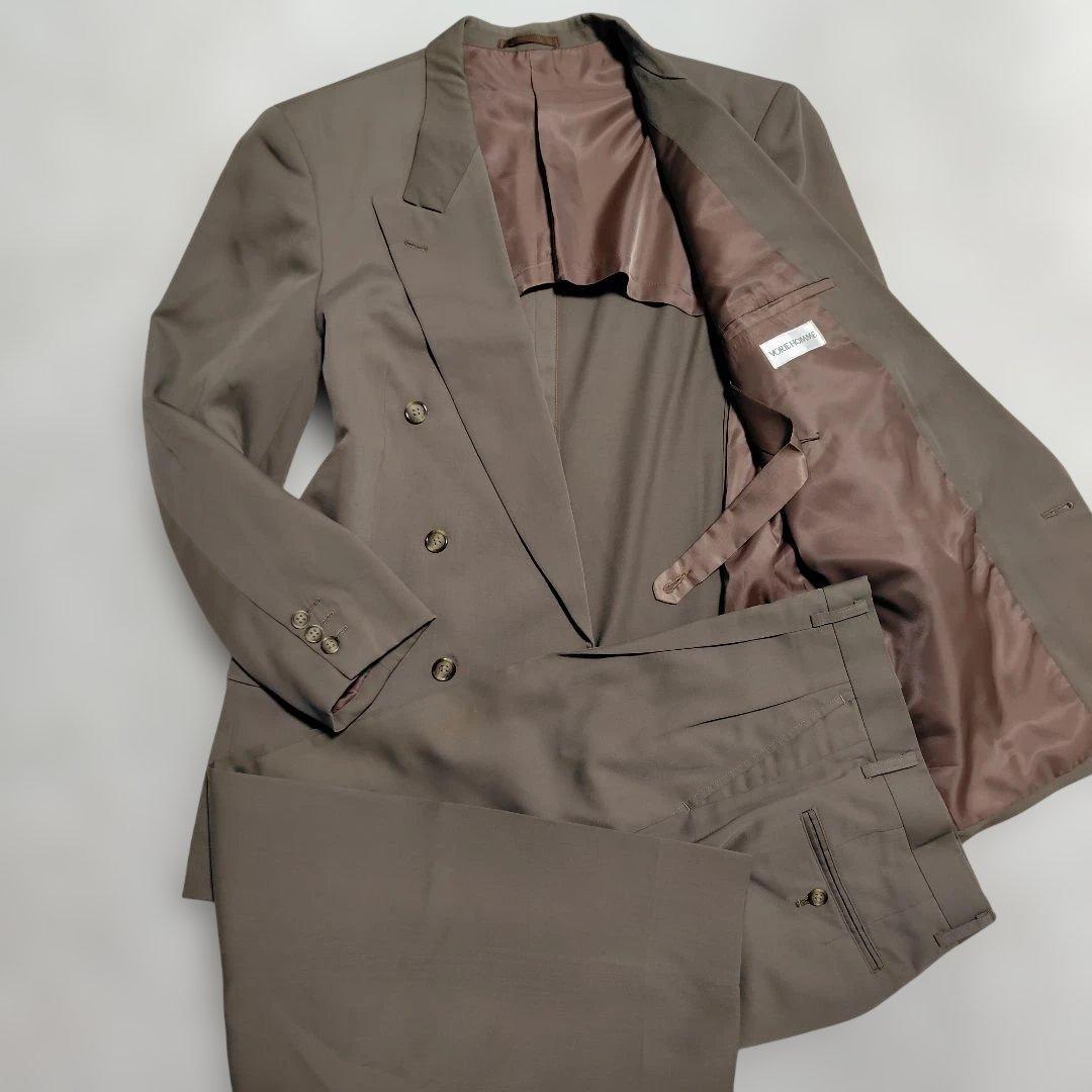 90S Japan Vintage Beige Green Double Breasted Suit Masaki Suda