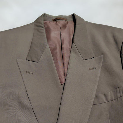 90S Japan Vintage Beige Green Double Breasted Suit Masaki Suda