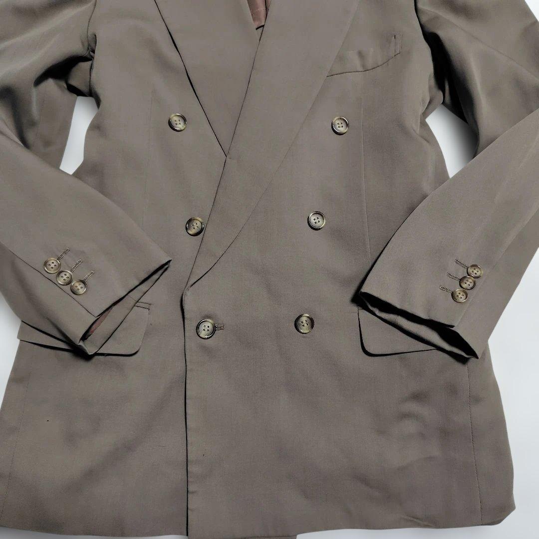 90S Japan Vintage Beige Green Double Breasted Suit Masaki Suda