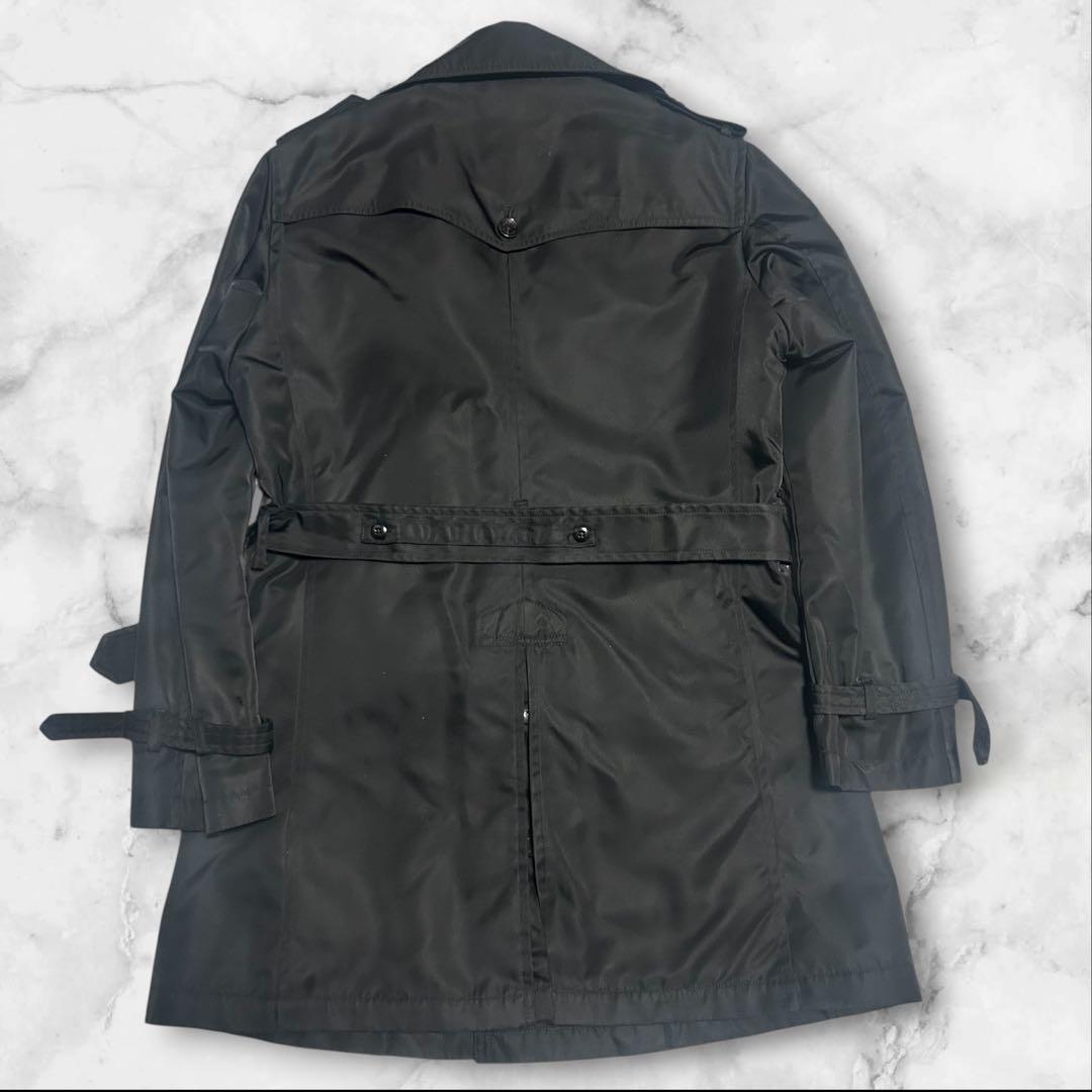 [Extremely beautiful item] Lenoma Homme x Rimonta trench coat with liner L black, complete with belt