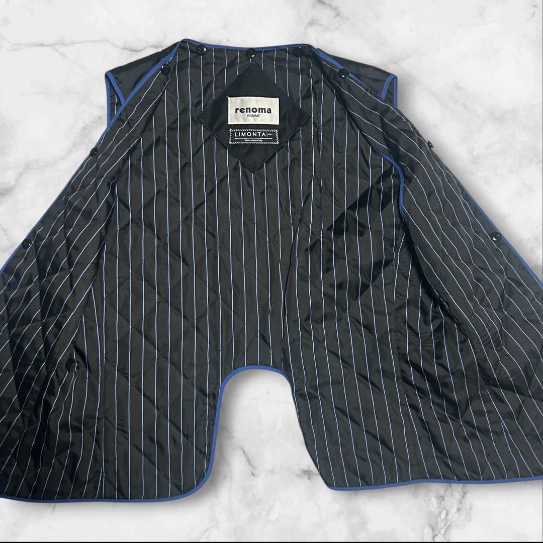 [Extremely beautiful item] Lenoma Homme x Rimonta trench coat with liner L black, complete with belt