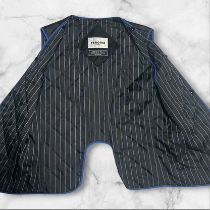 [Extremely beautiful item] Lenoma Homme x Rimonta trench coat with liner L black, complete with belt