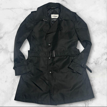 [Extremely beautiful item] Lenoma Homme x Rimonta trench coat with liner L black, complete with belt