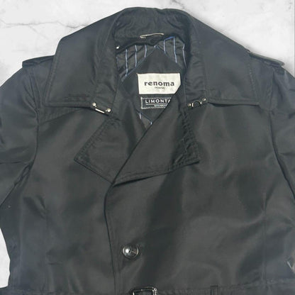 [Extremely beautiful item] Lenoma Homme x Rimonta trench coat with liner L black, complete with belt