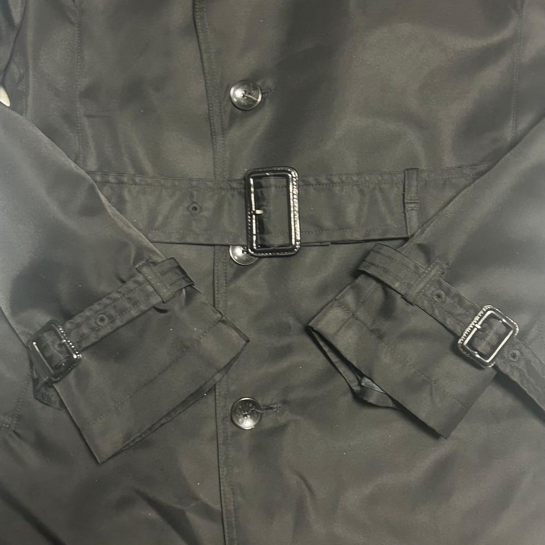 [Extremely beautiful item] Lenoma Homme x Rimonta trench coat with liner L black, complete with belt