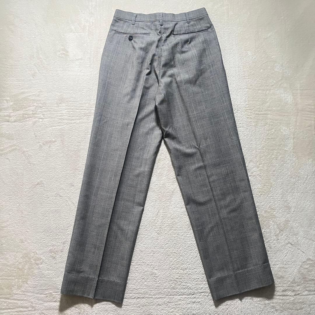 Glen check casual suit setup light gray M old clothes