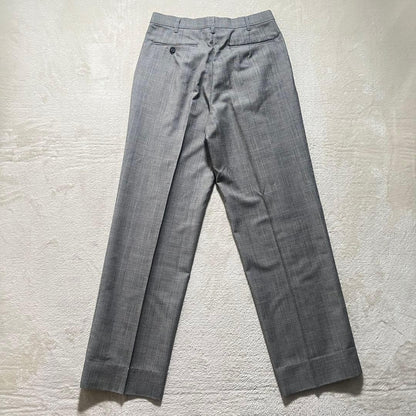 Glen check casual suit setup light gray M old clothes