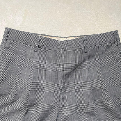 Glen check casual suit setup light gray M old clothes