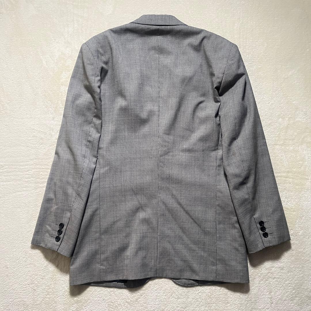 Glen check casual suit setup light gray M old clothes