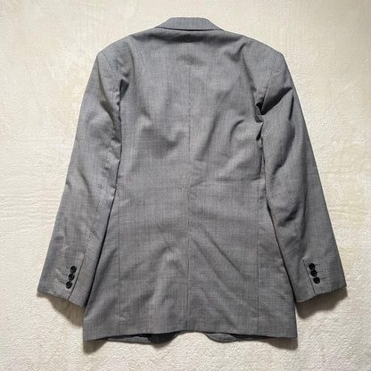 Glen check casual suit setup light gray M old clothes
