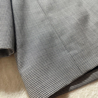 Glen check casual suit setup light gray M old clothes